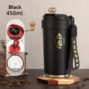 IPRee 450ml Ceramic Coffee Mug Temperature Display Thermos Cup 316 Stainless Steel Water Cup Portable Heat Preservation