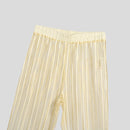 INCERUN Men Pants Fashion Loose Fit Mesh Hollow Out Beach Trousers Summer Comfy Beige Pants