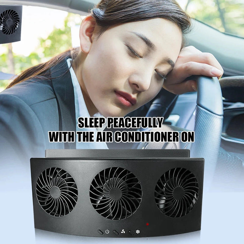 2-Speed Car Exhaust Fan 3-Head Cooling Fan Car Air Purifier Radiator Fan Window Vent Cool Ventilation Cooling Fan for Eliminating Odors Reducing Temperature with Exhaust  Deodorizing Function
