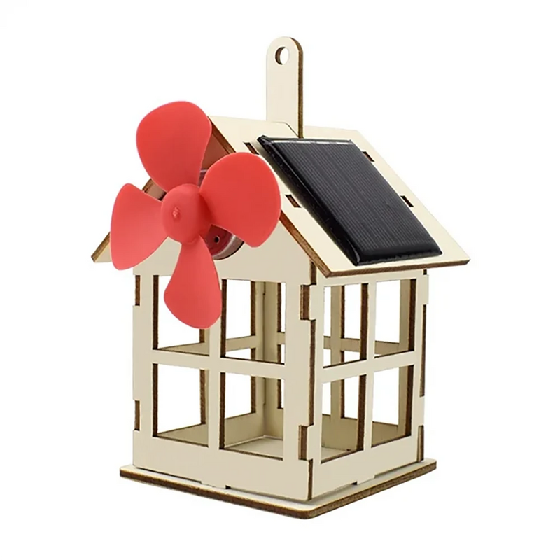 Solar Hut Windmill for Primary School Students Science Technology Small Production Experiment Children DIY Assembly Handmade Teaching Aids Building Toys