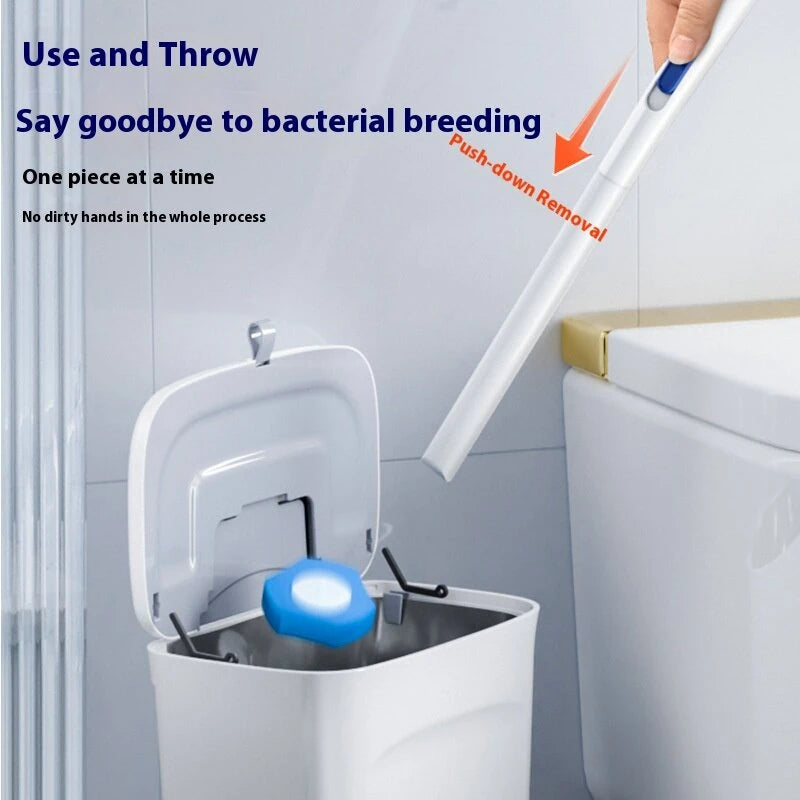 Automatic Chuck Open Cover Disposable Toilet Brush Household 360 Angle Wall Hanging With Cleaning Tablets Toilet Cleaner