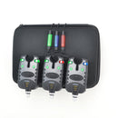 ZANLURE Fishing Alarm Kit 3PCS Water Resistant Blue LED Swinger Bite Alarm Set for Fishing
