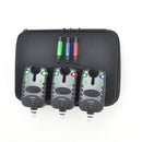 ZANLURE Fishing Alarm Kit 3PCS Water Resistant Blue LED Swinger Bite Alarm Set for Fishing