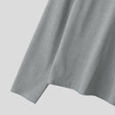 INCERUN Mens Lace-Up Cross V-Neck Long-Sleeve T-Shirt Comfortable Soft Fabric Solid Color Tshirt Top for Male