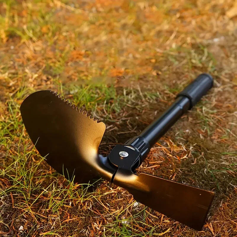 Portable Folding Multi-function Gardening Shovel with Extra Utility Tools Outdoor Mountaineering Small Mini Shovel Fishing Camping Shovel Spade