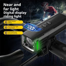 BIKIGHT Digital Display Bike Headlight Near and Far Light Anti-glear Design Type-C Rechargeable Waterproof Cycling for MTB Bike Road Bike