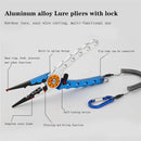 ZANLURE Fishing Pliers Line Cutter Split Ring Multi-Purpose Cutter With Coiled Lanyard Buckle Tool For Outdoor Saltwater Freshwater Fishing