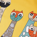 VONDA Women Bubble Short Sleeve Midi Dress Animal Print Cute Crew Neck Beach Dress Plus Size