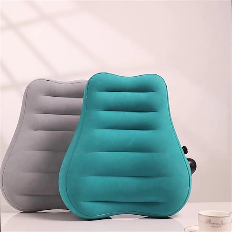 IPRee Ergonomic Inflatable Lumbar Support Pillow, Press Type Cushion, Enhances Back Comfort During Long-distance Flights Trains & Office Use