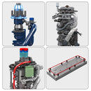 Mould King 10247 Raptor Rocket Engine Model Building Block Technical Car Engine Assembly Brick Science Discovery Toys Chrismas Gift