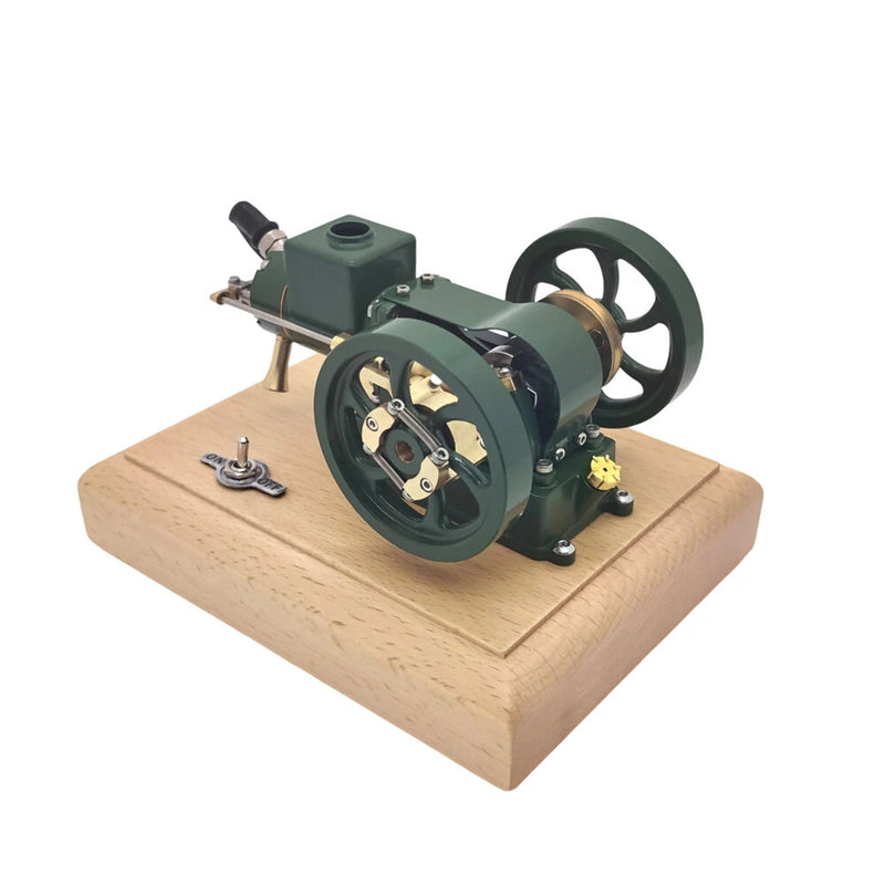 OKMO Green M17 1.6cc Microcosm Hit and Miss Engine Evaporated Water-cooled Four-stroke Horizontal Gasoline Engine Internal Combustion Engine Model M17B - Speed Adjustable
