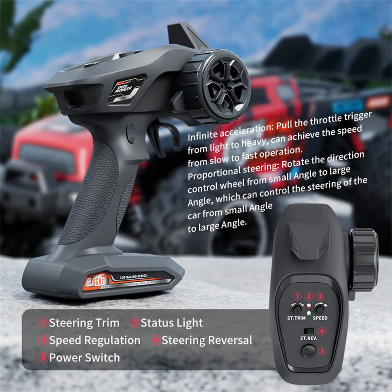 HW HW8810 RTR 1/16 2.4G 4WD 50km/h Brushless RC Car High Speed LED Light Off-Road Pickup Truck All Terrain Full Proportional Vehicles Models Toys