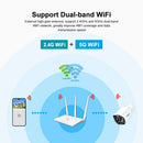 SriHome SH034 5MP QHD 5G Dual Band WIFI IP Camera Full Color Night Vision AI Humanoid Identification Home Security CCTV Baby Monitor