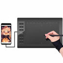 10x6 Inch Professional Graphics Drawing Tablet 12 Express Keys with for Mac Windows for Painting Designing Online Course