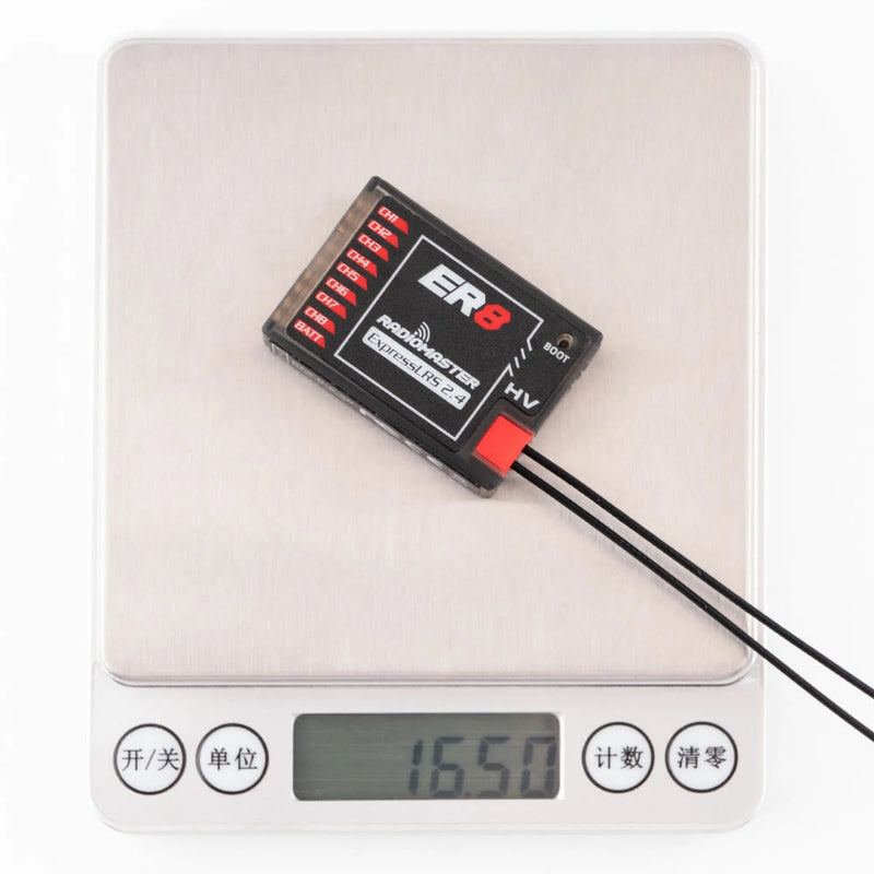 Radiomaster ER8 2.4GHz 8CH ExpressLRS ELRS RX 100mW PWM Receiver Support Voltage Telemetry for FPV RC Drone Airplane Glider
