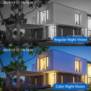 2MP Wireless WiFi Security Camera Color Night Vision Two-Way Audio Motion Detect Spotlight Siren Alarm IP65 Waterproof Smart Home Monitoring Cameras