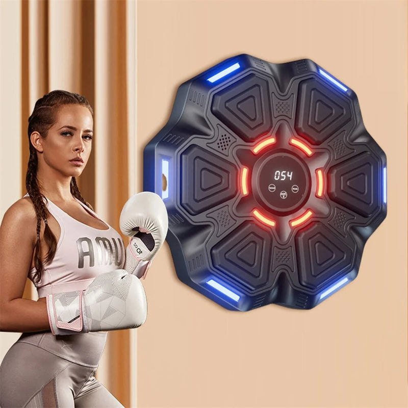 KALOAD Music Boxing Machine with Gloves 9-Speed Adjustable Dual Lights Rapid Reaction Wall Target Smart bluetooth Type-C Boxing Trainer Sandbag for Adult Kid Home Fitness