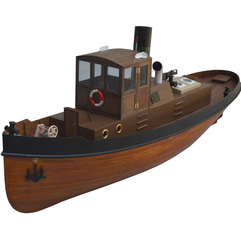 Tony Ray Aero Model 1/18 Mini 1930s Steam Tug Boat RC Ship DIY Full KIT Unassembled w/ Motor ESC Servo Micro Toys