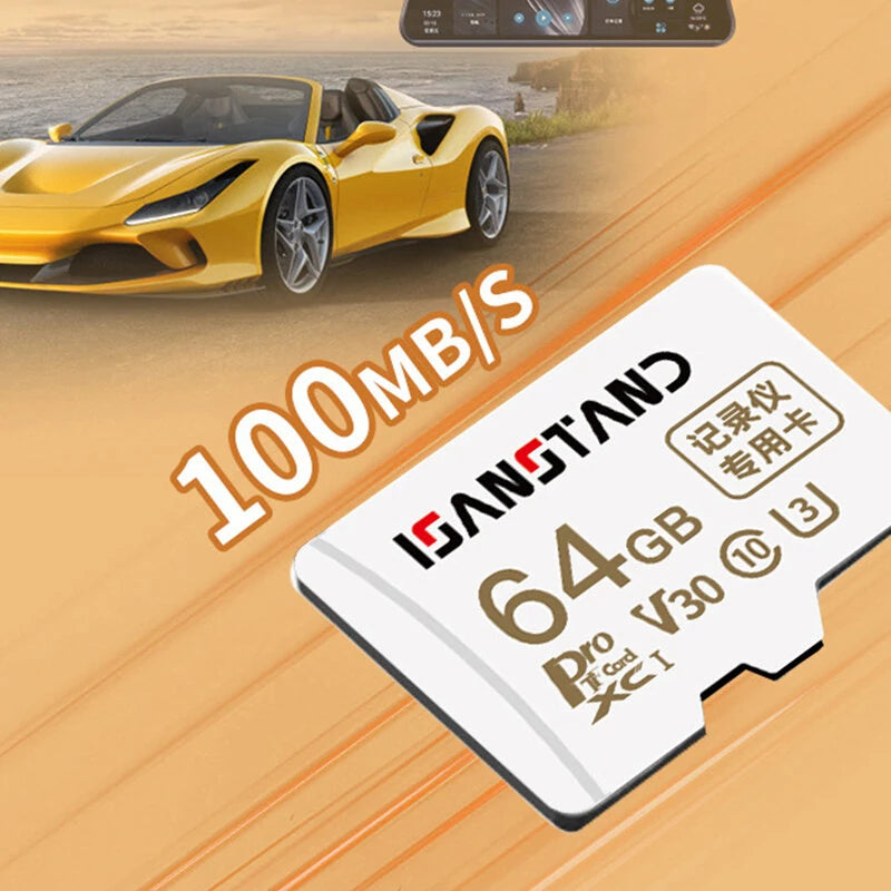 ISANSTAND V30 U3 TF Memory Card 256GB/128GB/64GB High Speed Class10 U3 HD Recording Micro SD Card for Driving Recorder Phone Camera