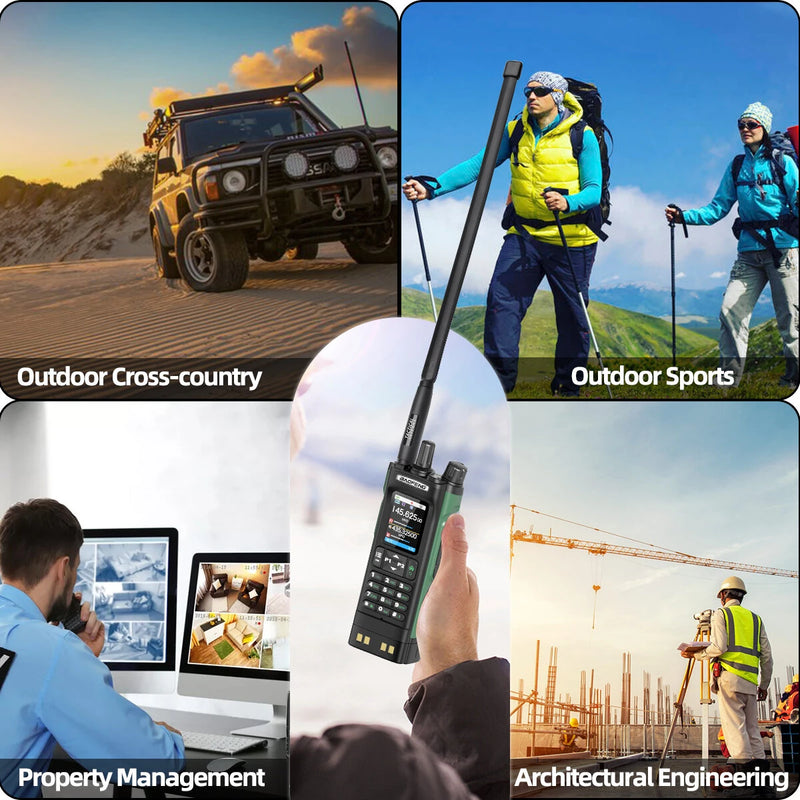 ABBREE Foldable Tactical Antenna UV Dual Band 136-520MHz SMA-Female Interface for Baofeng UV32 DM32 Walkie Talkie