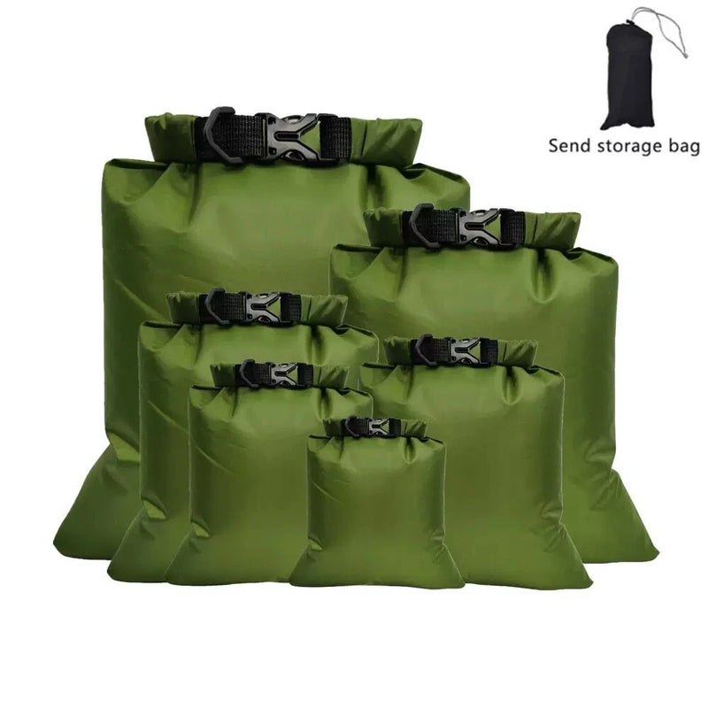 IPRee 6 PCS Outdoor Waterproof Bag Dry Sack for Drifting Boating Floating Kayaking Beach Waterproof Beach bag Long-lasting dry bag