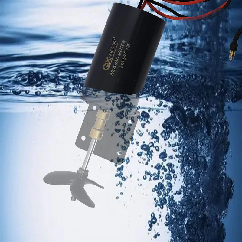 QX_Motor Underwater Propeller 545 / 50T 12V 16V Brushed Motor for Unmanned / Nesting Trawler/Remote Control /Duck Boat RC Vehicles Models Parts