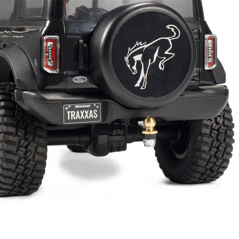 Aluminum RC Rock Crawler Trailer CNC Machined Utility Simulation Parts with Ball Head Hitch Compatible for 1/18 TRX4M SCX24 Redcat Car Vehicles Models Spare Accessories