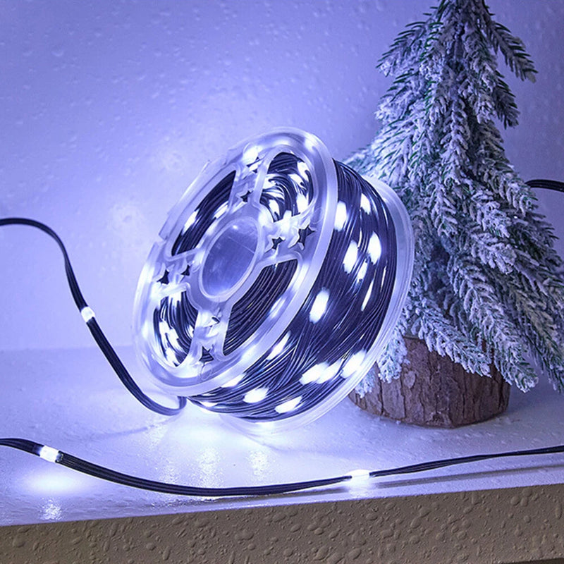 IPRee 32M LED Solar String Lights Fairy Green Wire Outdoor Christmas Light Tree Garland Waterproof  for New Year,Garden,Street Home Party Wedding Decorion Light