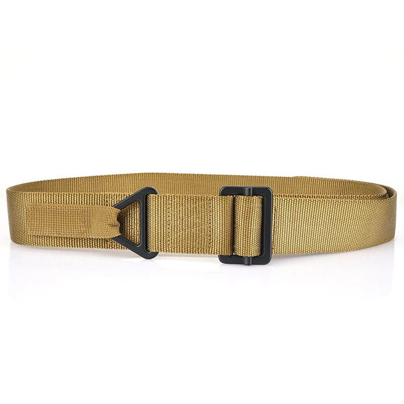 TUSHI 125cm Men's Tactical Nylon Belt Adjustable Wear-resistant Lightweight Waist Belt Buckle Canvas Belt Casual Sports Belts