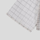 INCERUN Men Shirt Mesh Transparent Plaid Lapel 3/4 Sleeve Short Shirt Fashion Casual Men Clothing Loose Button Camisas