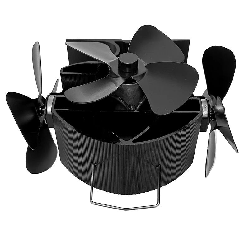 IPRee Stove Fan Without Electricity Quiet Chimney Fan For Stove Pipe Efficient Heat-Powered Fan For Oven Fan Wall Mounted Stove Fan