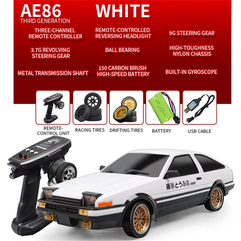 LDRC LD-A86P RTR 1/18 2.4G RWD RC Car Drift Vehicles Flip LED Lights Full Proportional Controlled Models Toys