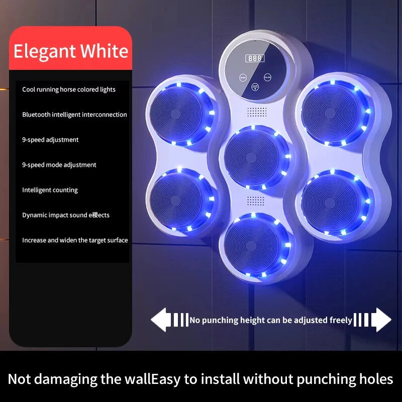 KALOAD Smart bluetooth Music Boxing Machine 9 Speed Adjustment Free Installment Muay Thai Training Sandbag Sports Fitness Reaction Practice Quiet Boxing Training Equipment Wall Target