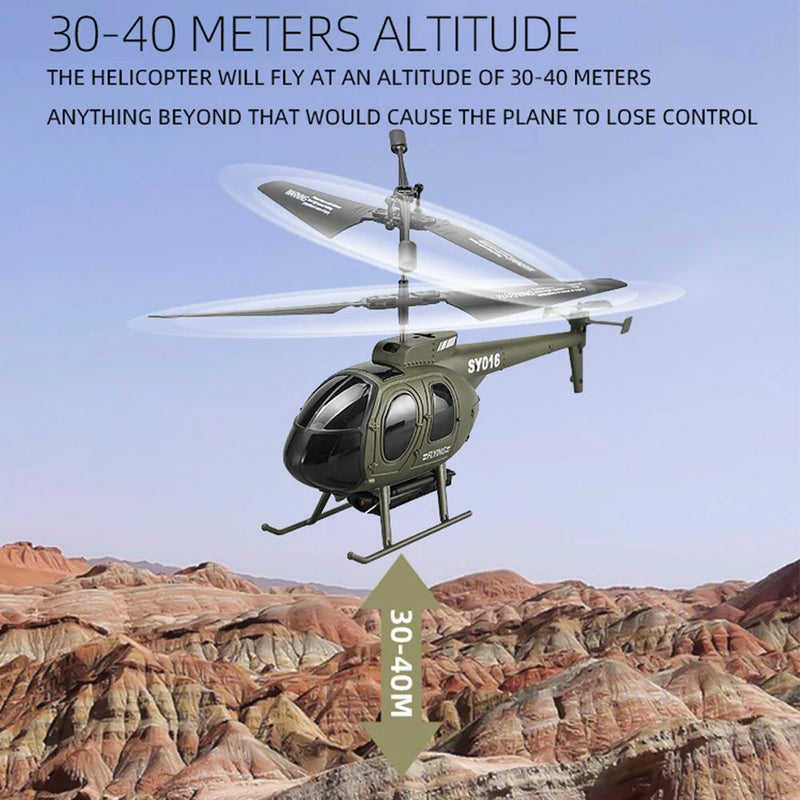 SHXH SY016 2.4G 3.5CH Simulation Fighter Helicopter Model Multifunctional Remote Control Electric Toy