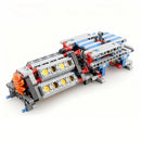 MOC Tech Building Blocks 6-speed Gearbox with Reverse Gear V16 Engine Model DIY Assembly Kit Brick Christmas Gift