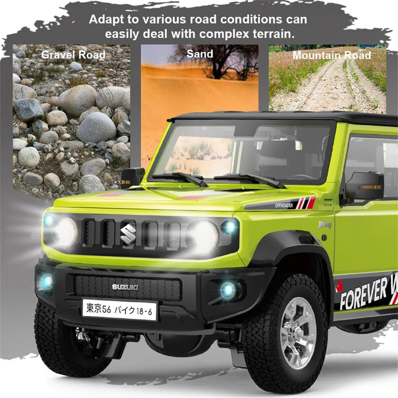 HG HG4-53 TRASPED 1/16 2.4G 3WD RC Car for SUZUKI JIMNY Rock Crawler LED Light Simulated Sound Off-Road Climbing Truck RTR Full Proportional Models Toys