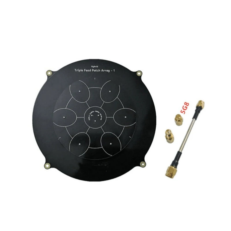 150mm Triple Feed Patch 5.8GHz 14dBi Pagoda Array FPV Antenna for RC Drone Eachine Skyzone Fatshark Goggles Monitor Ground Station