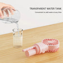 Mini Air Conditioner USB Rechargeable with Nanotechnology Cooling Mist Powerful Motor 4-Speed Wind Adjustable Efficient Cooling and Humidifying Function Ideal for Home Office and Dorm