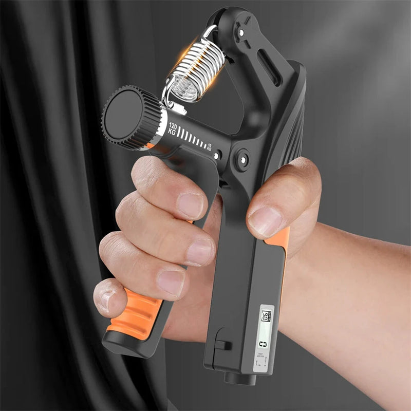 KALOAD 10-120kg Adjustable R-Type Hand Gripper with Countdown/Counting Finger Strength Rehabilitation Trainer Arm Muscle Hand Exercise Equipment for Men Women