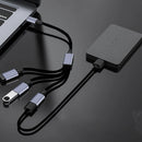 3-in-2 Multifunctional USB-C Hubs USB/Type-C Male to USB2.0*3 Female Multi Splitter Adapter OTG USB Power Adapter for Laptop Tablet Phone U Disk