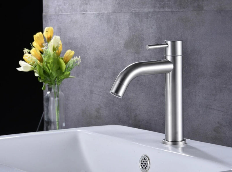 304 Stainless Modern Bathroom Sink Basin Faucet