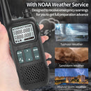 2PCS Baofeng GM-T8 Walkie Talkie 54 GMRS Channels 11 NOAA Weather Alerts 260 Privacy Codes Long Range 1500mAh Rechargeable Battery US Plug Portable Outdoor Communication