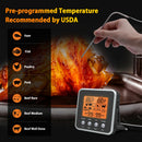 AGSIVO Digital Food Oven Meat Thermometer With Probe Timer Alert Backlight Outdoor Grill Cook Barbecue Kitchen Cooking BBQ Thermometer