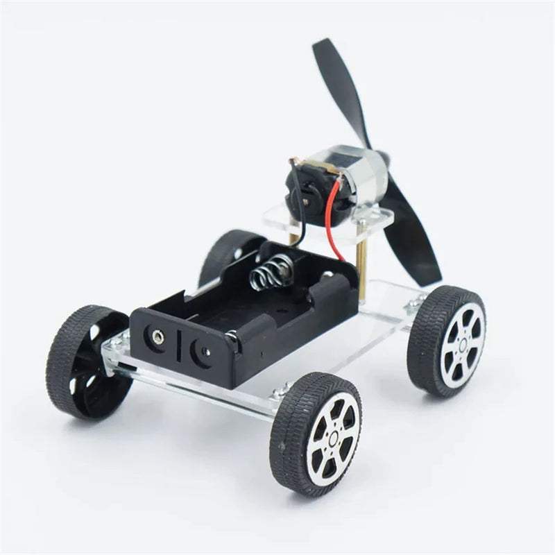 130 Brush Motor Creative Wind Powered Car Material Kit Students DIY Handmade Science Technology Small Production Experiment Toys