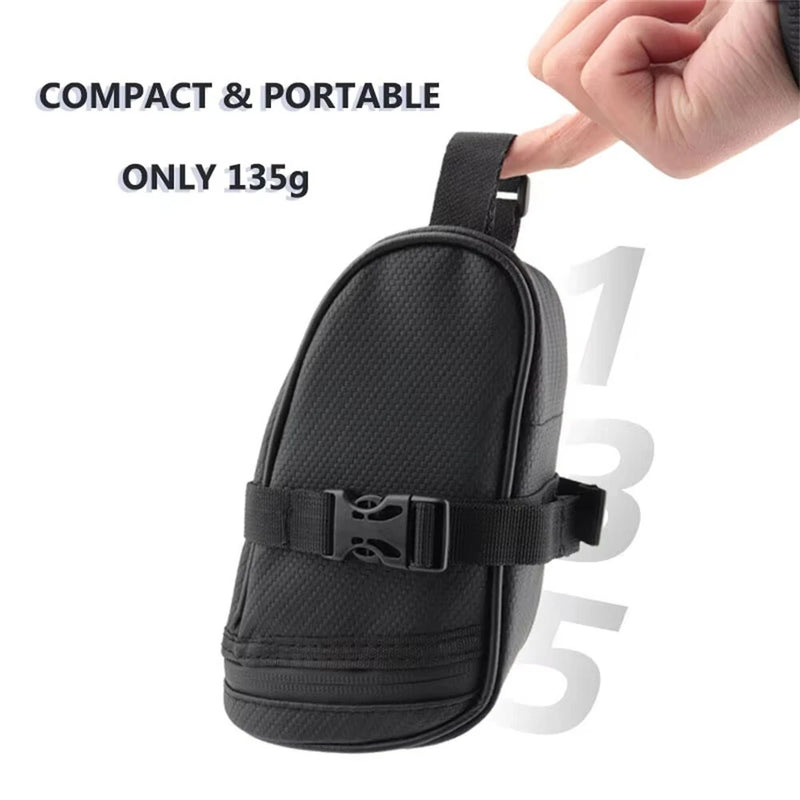 BENGGUO 1L Portable Bike Saddle Bag Hang Taillight Reflective Large Capacity Bicycle Under Seat Storage Pack for Outdoor Cycling