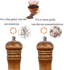 Classic Manual Salt Mill Wooden Pepper Grinder Set Salt Grinder Refillable Pepper Mill Pepper Grinder for Kitchen