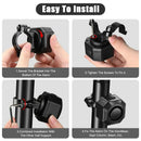 XANES 110dB Bicycle Anti-theft Alarm Lock Wireless Control 70m Range 180 Days Standby USB Rechargeable Waterproof Vibration Alarm for Electric Scooter Bicycle Motorcycle Security Device
