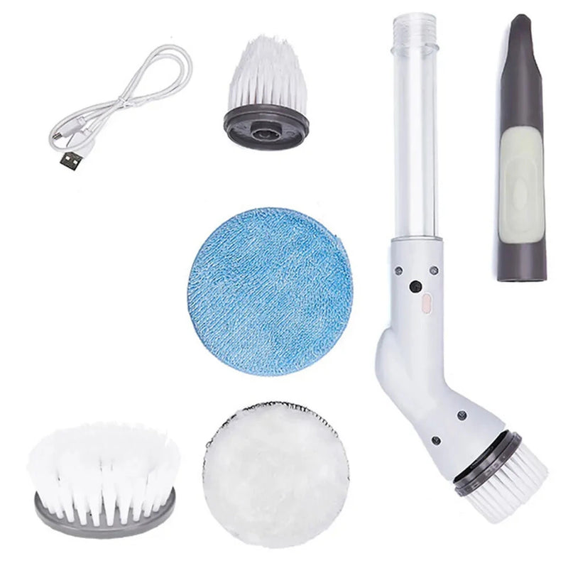 5-in-1 Multifunctional Electric Cleaning Brush Wireless Rotating Mop Up to 180 mins Cleaning for Kitchen Bathroom