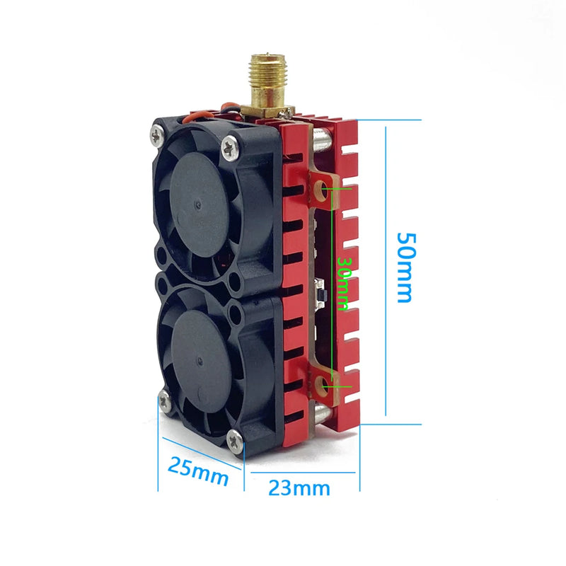 SLONWAKE 5.8G 48CH 5W FPV Transmitter 200mW 500mW 1200mW 5000mW VTX Dual Cooling Fan Built-in Microphone for RC Drone Airplane Long Rang