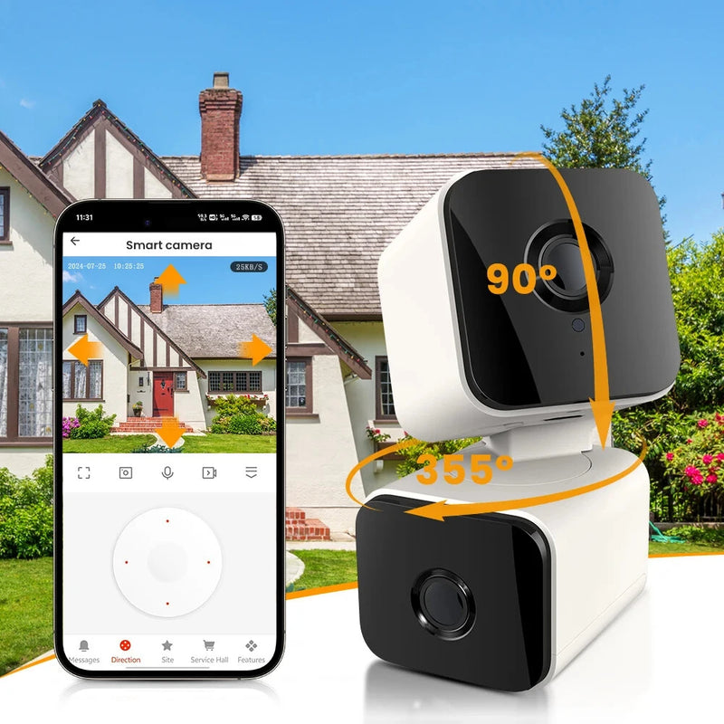 Tuya 4MP Smart WiFi IP Camera Dual Lens Human Detection IR Night Automatic Tracking Camera Works With Alexa Google Home